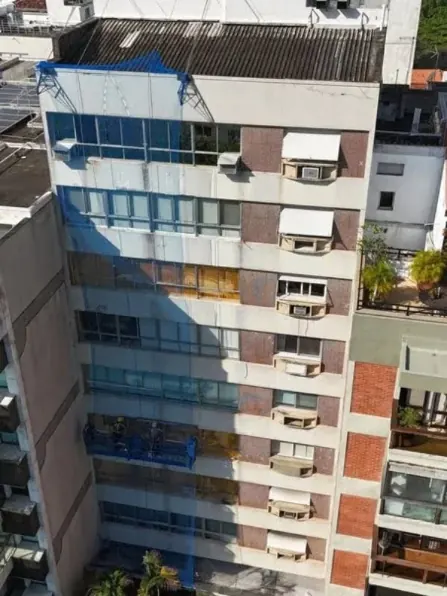Fachada do Edifício Lazar Segal, em Leblon, após obra da Porti Engenharia